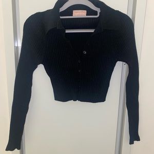Urban Outfitters cropped black cardigan